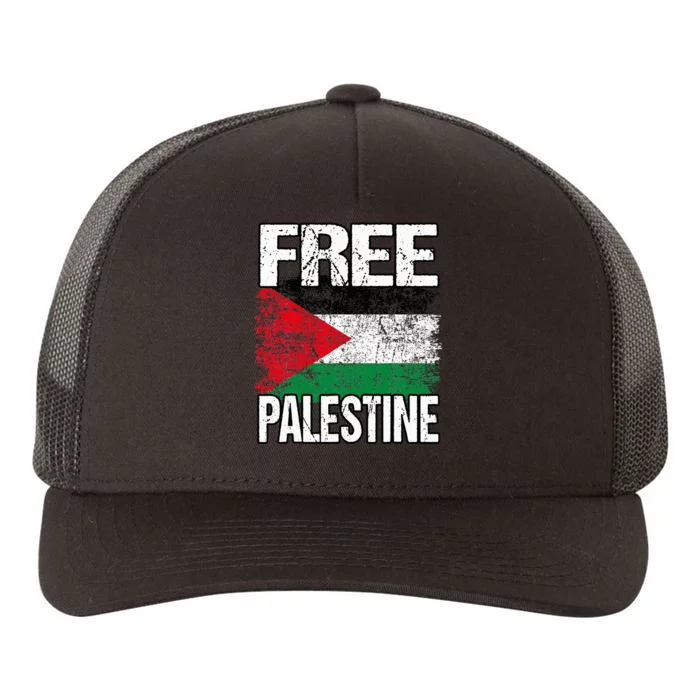 Free Palestine Flag Save Gaza Strip Palestinian Yupoong Adult 5-Panel Trucker Hat