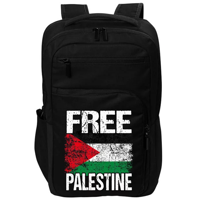 Free Palestine Flag Save Gaza Strip Palestinian Impact Tech Backpack