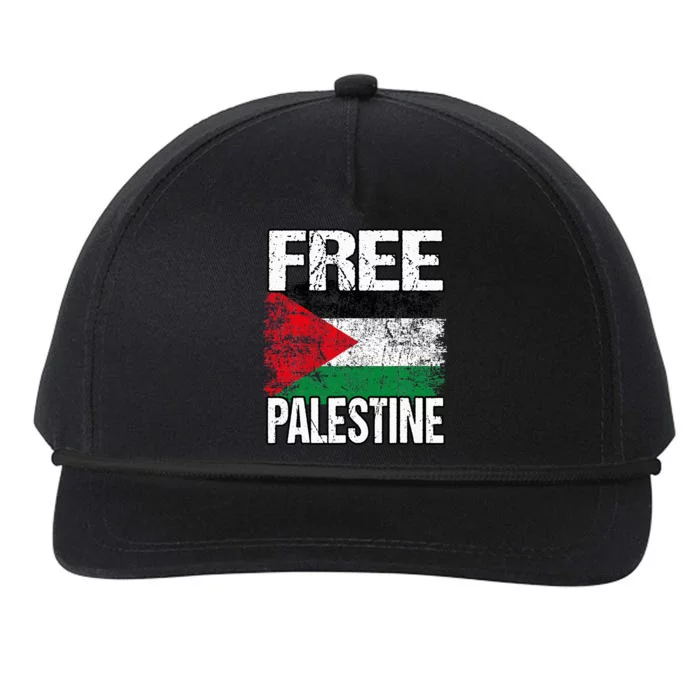 Free Palestine Flag Save Gaza Strip Palestinian Snapback Five-Panel Rope Hat