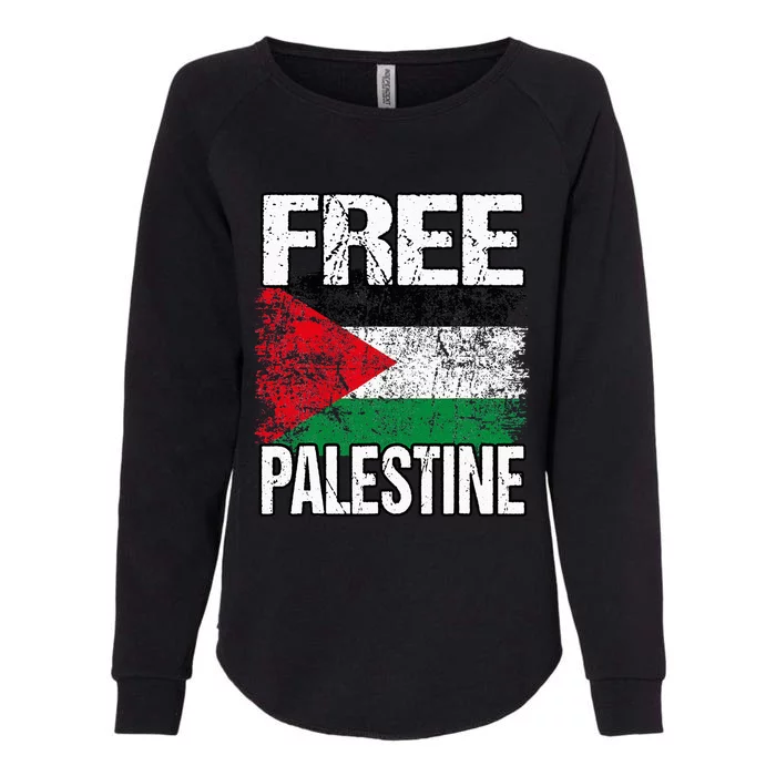 Free Palestine Flag Save Gaza Strip Palestinian Womens California Wash Sweatshirt