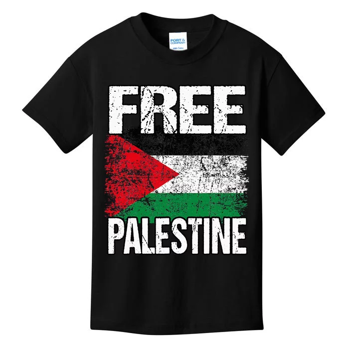 Free Palestine Flag Save Gaza Strip Palestinian Kids T-Shirt