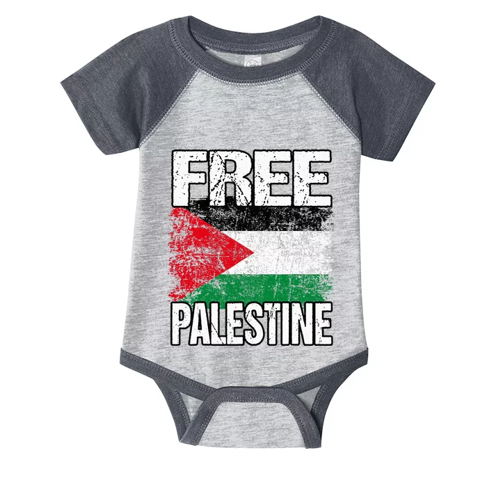 Free Palestine Flag Save Gaza Strip Palestinian Infant Baby Jersey Bodysuit