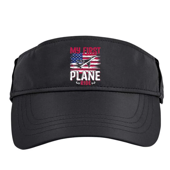 First Plane Flight First Time Flying Usa Flag Airplane Adult Drive Performance Visor