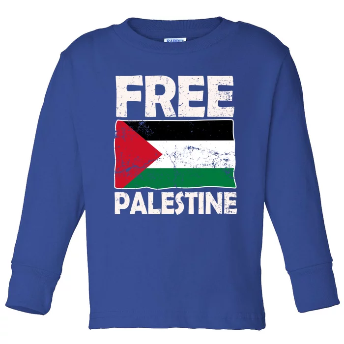 Free Palestine Free Gaza Funny Gift Toddler Long Sleeve Shirt