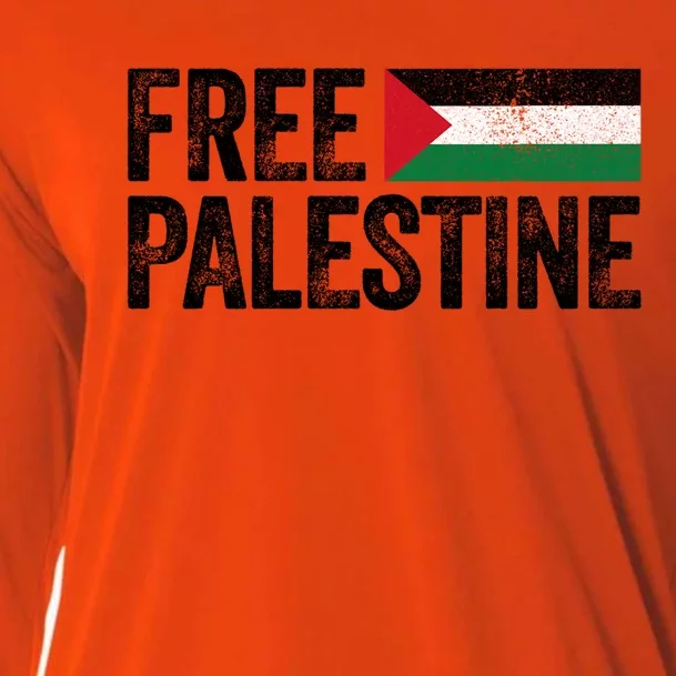 Free Palestine Free Gaza Gift Cooling Performance Long Sleeve Crew