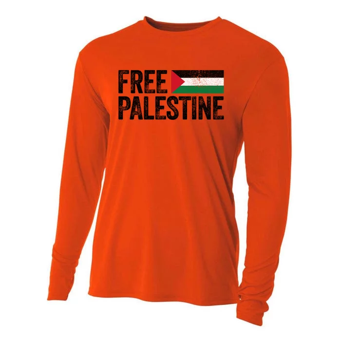 Free Palestine Free Gaza Gift Cooling Performance Long Sleeve Crew