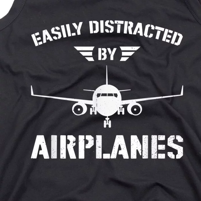 Funny Plane Flying Design For Pilot & Aviation Fans Airplane Tank Top