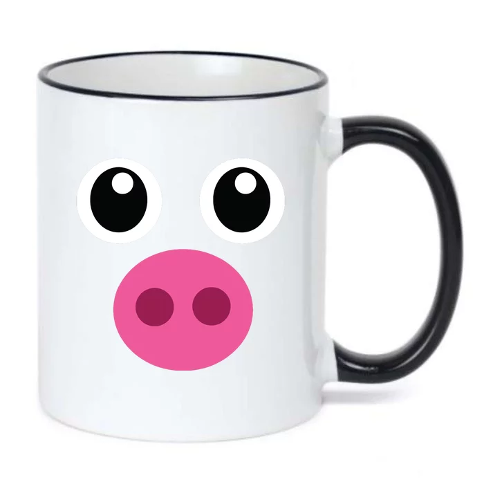 Funny Pig Face Shirts Swine Halloween Costume Gift Black Color Changing Mug