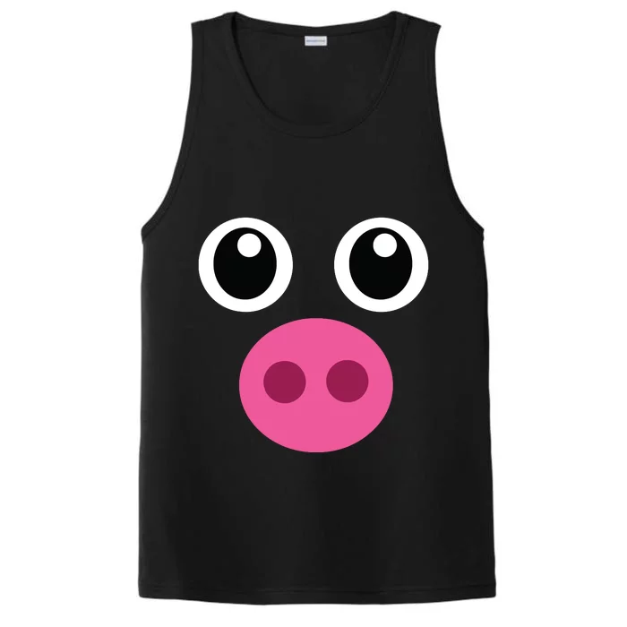 Funny Pig Face Shirts Swine Halloween Costume Gift Performance Tank