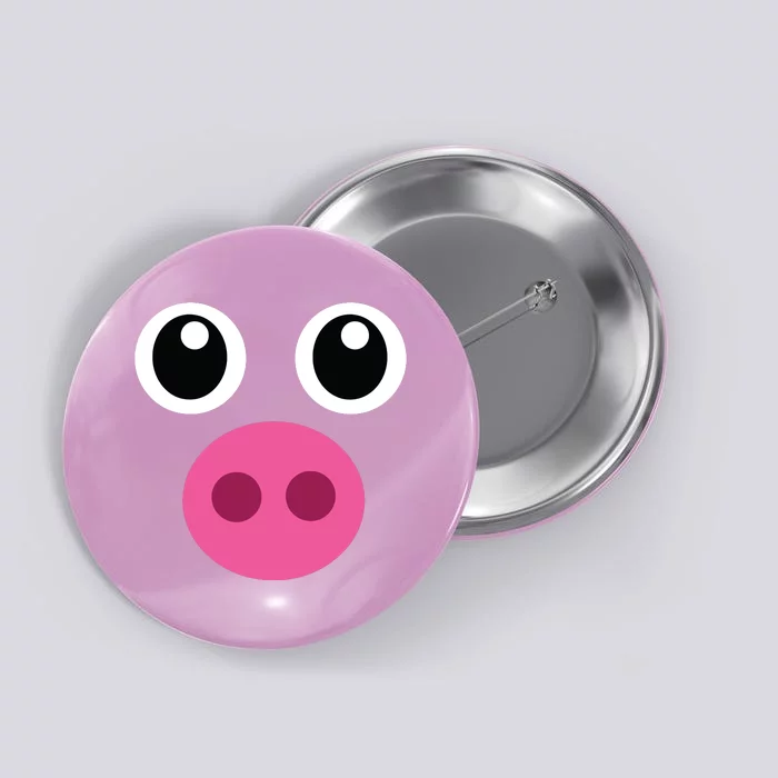 Funny Pig Face Shirts Swine Halloween Costume Gift Button