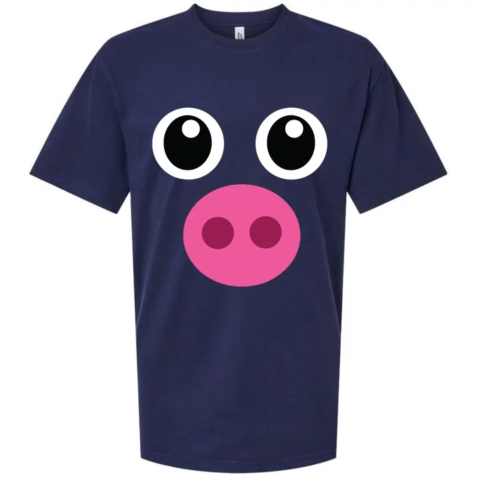 Funny Pig Face Shirts Swine Halloween Costume Gift Sueded Cloud Jersey T-Shirt