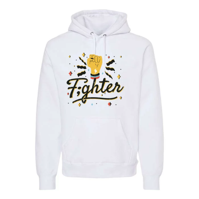 Fighter Powerful Fist Premium Hoodie