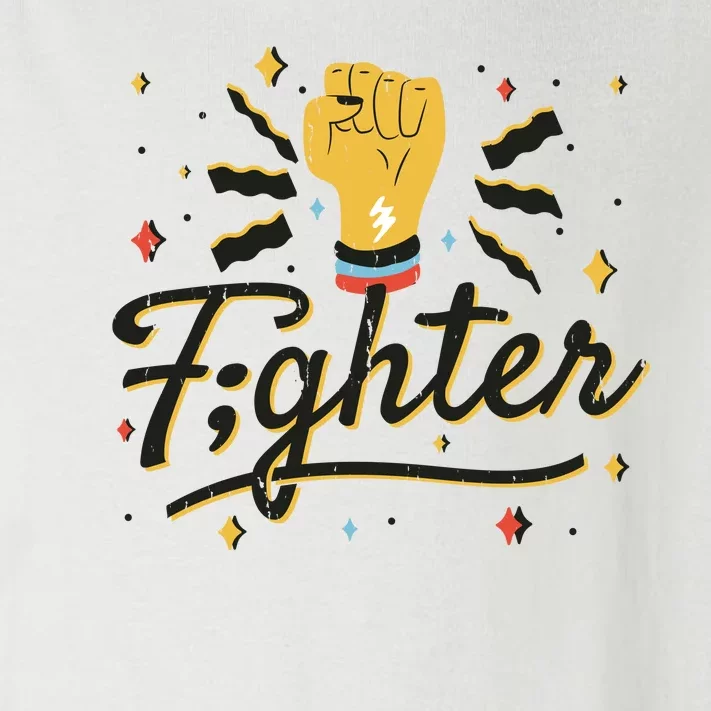 Fighter Powerful Fist Toddler Long Sleeve Shirt