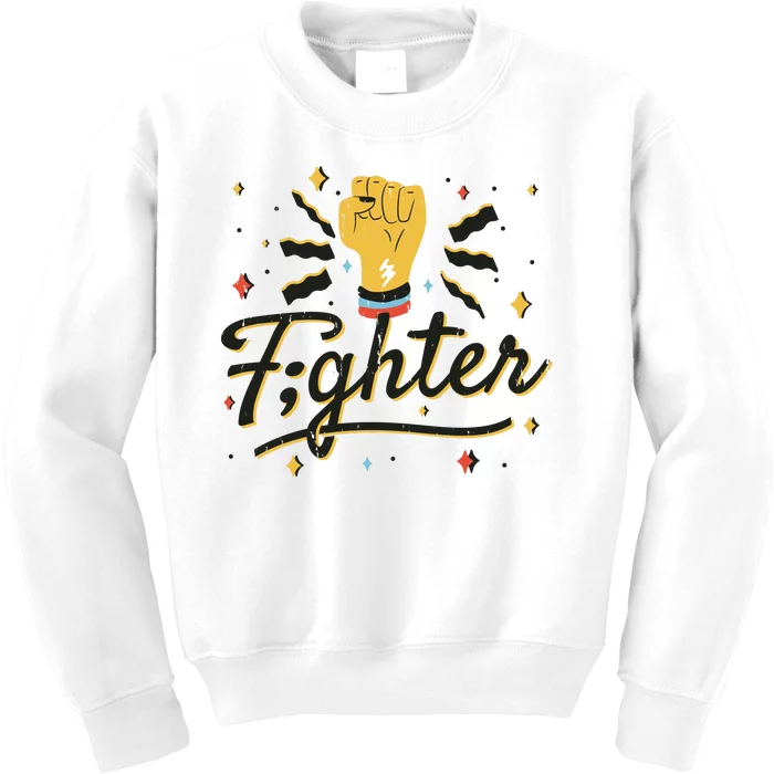 Fighter Powerful Fist Kids Sweatshirt