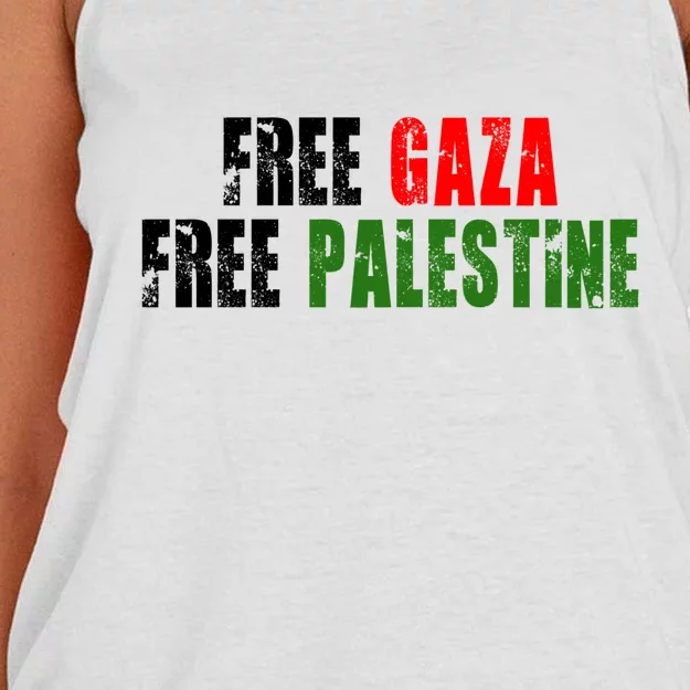 Free Palestine Women's Knotted Racerback Tank