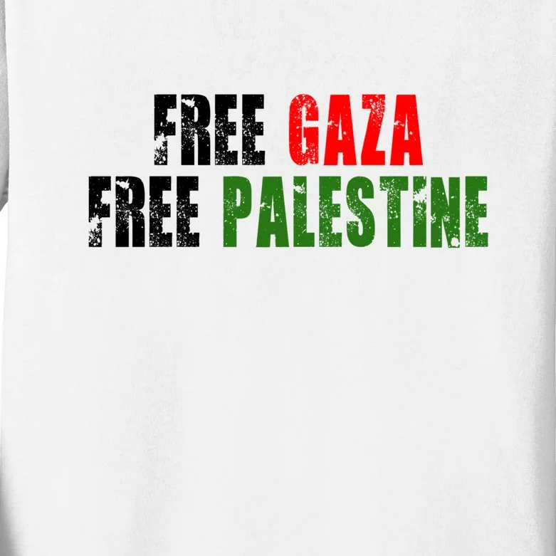 Free Palestine Kids Long Sleeve Shirt