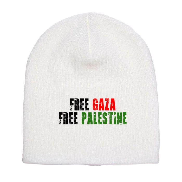 Free Palestine Short Acrylic Beanie