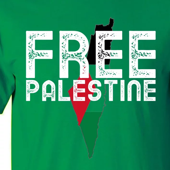 Free Palestine Flag Arabic Free Gaza Palestinian Flag Tall T-Shirt