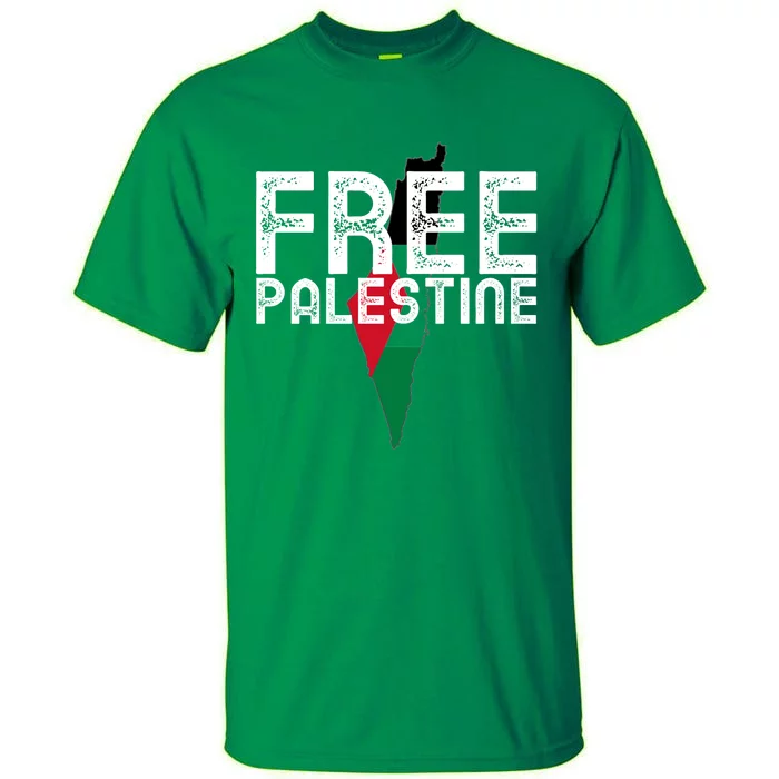 Free Palestine Flag Arabic Free Gaza Palestinian Flag Tall T-Shirt