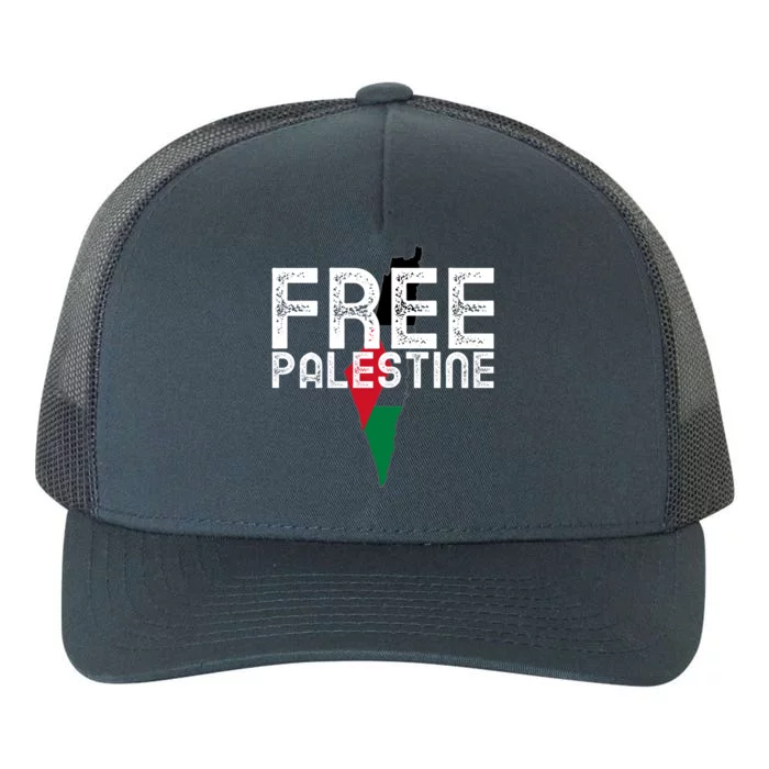 Free Palestine Flag Arabic Free Gaza Palestinian Flag Yupoong Adult 5-Panel Trucker Hat