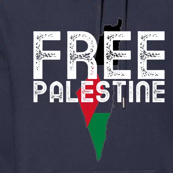 Free Palestine Flag Arabic Free Gaza Palestinian Flag Premium Hoodie