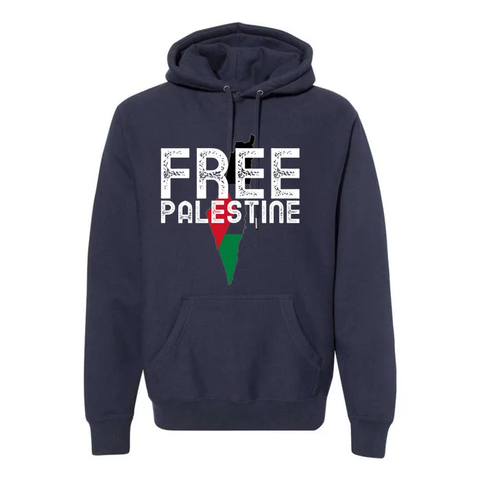 Free Palestine Flag Arabic Free Gaza Palestinian Flag Premium Hoodie