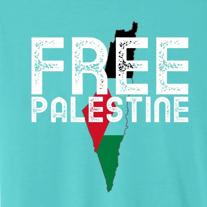 Free Palestine Flag Arabic Free Gaza Palestinian Flag ChromaSoft Performance T-Shirt