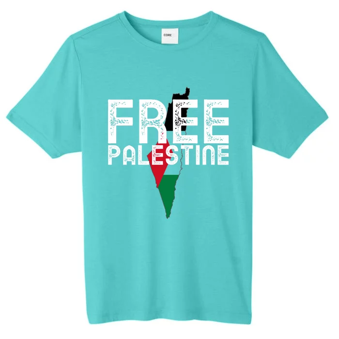 Free Palestine Flag Arabic Free Gaza Palestinian Flag ChromaSoft Performance T-Shirt