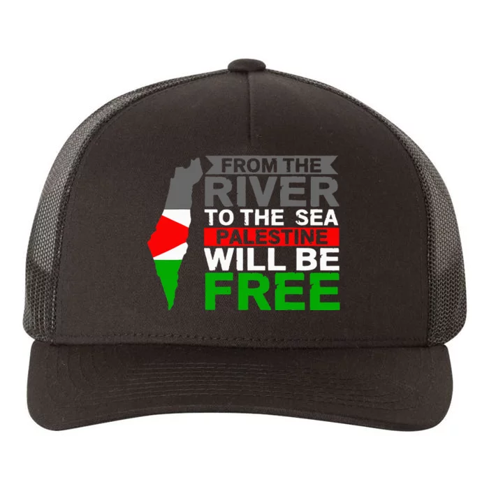 Free Palestine Yupoong Adult 5-Panel Trucker Hat