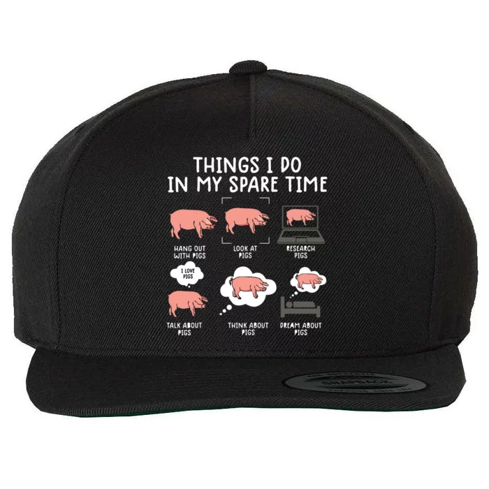 Funny Pig For Men Pig Shirts For Women Pig Tee Farm Wool Snapback Cap