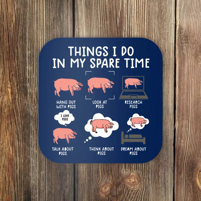 Funny Pig For Men Pig Shirts For Women Pig Tee Farm Coaster