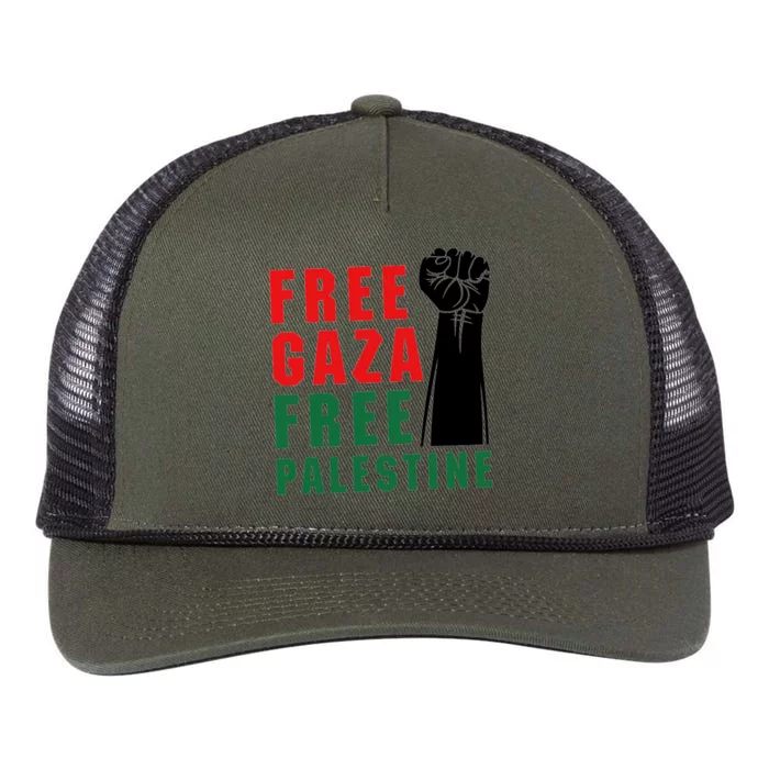 Free Palestine Retro Rope Trucker Hat Cap