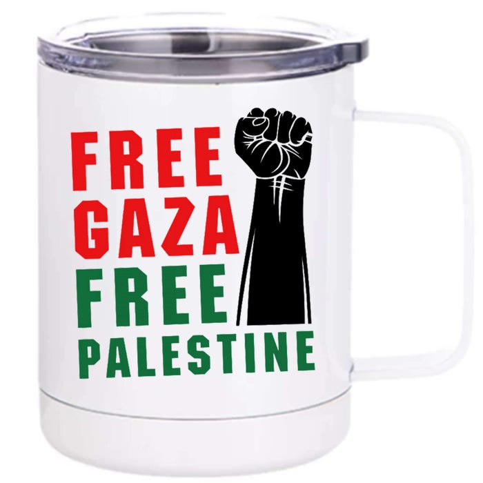 Free Palestine Front & Back 12oz Stainless Steel Tumbler Cup