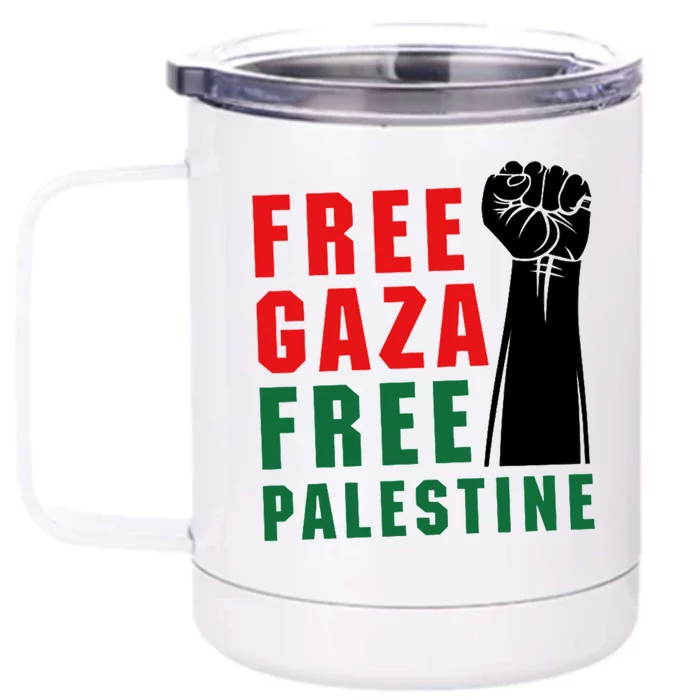 Free Palestine Front & Back 12oz Stainless Steel Tumbler Cup