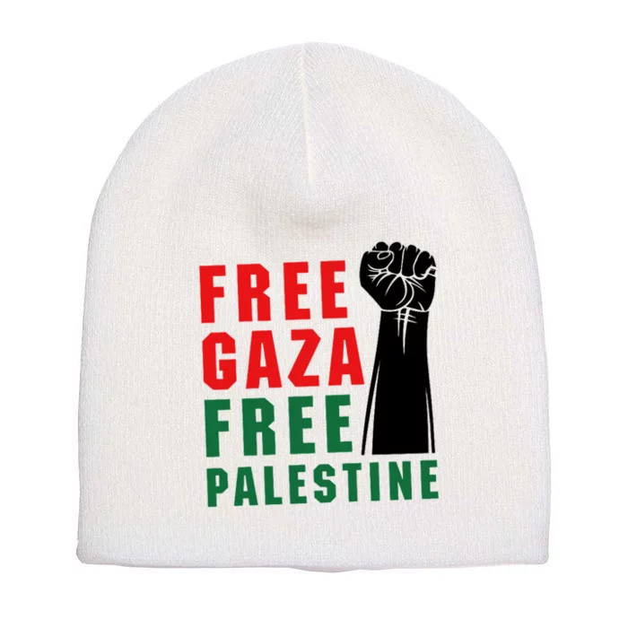 Free Palestine Short Acrylic Beanie