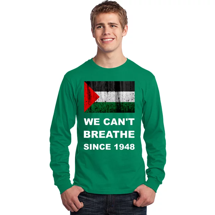 Free Palestine Flag Arabic Support Gaza Long Sleeve Shirt