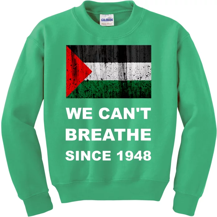 Free Palestine Flag Arabic Support Gaza Kids Sweatshirt