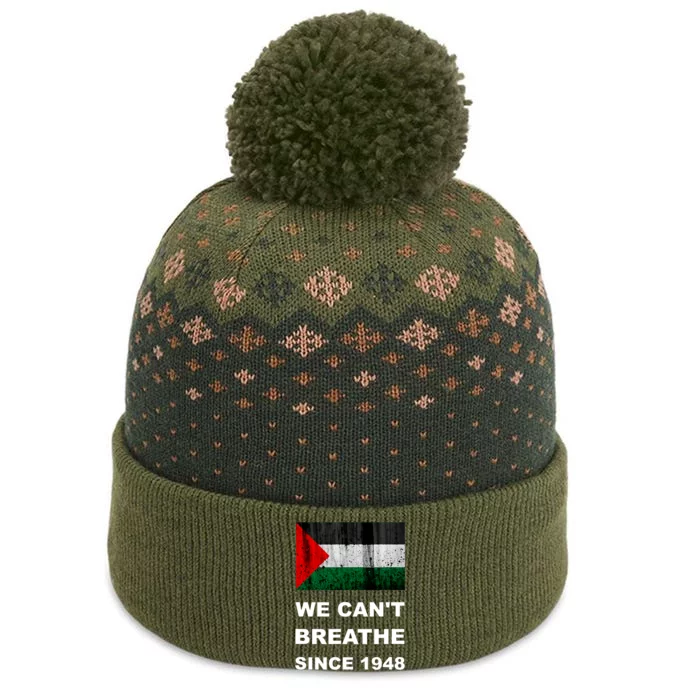 Free Palestine Flag Arabic Support Gaza The Baniff Cuffed Pom Beanie