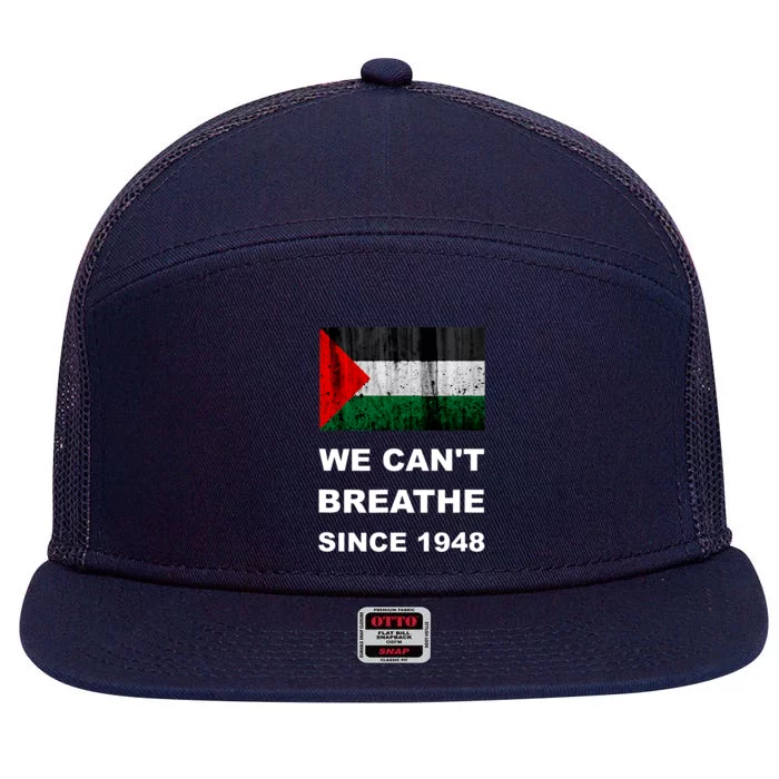 Free Palestine Flag Arabic Support Gaza 7 Panel Mesh Trucker Snapback Hat