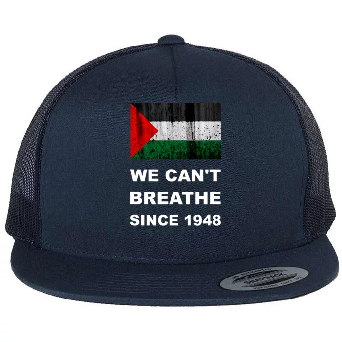 Free Palestine Flag Arabic Support Gaza Flat Bill Trucker Hat