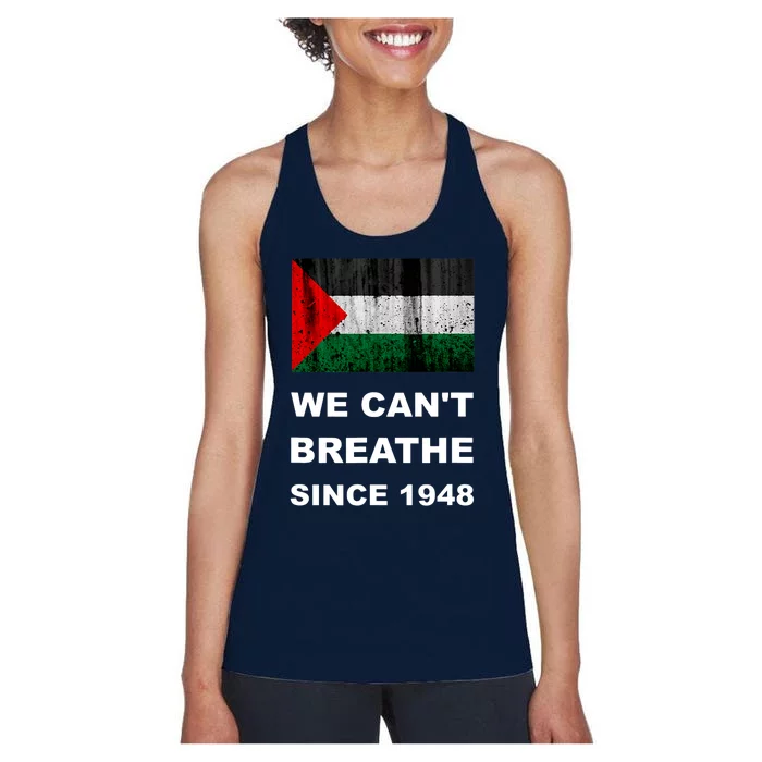 Free Palestine Flag Arabic Support Gaza Women's Racerback Tank