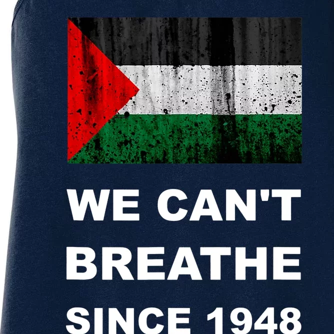 Free Palestine Flag Arabic Support Gaza Women's Racerback Tank