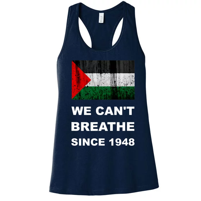 Free Palestine Flag Arabic Support Gaza Women's Racerback Tank