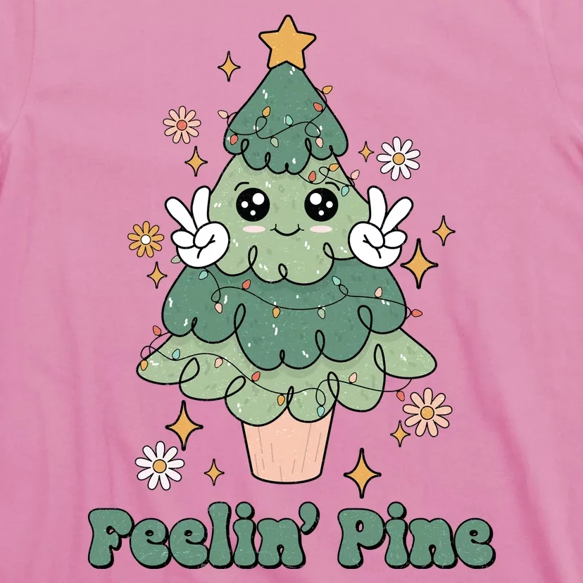 Feelin Pine Funny Christmas Tree T-Shirt