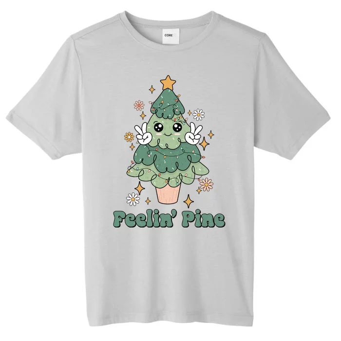 Feelin Pine Funny Christmas Tree ChromaSoft Performance T-Shirt