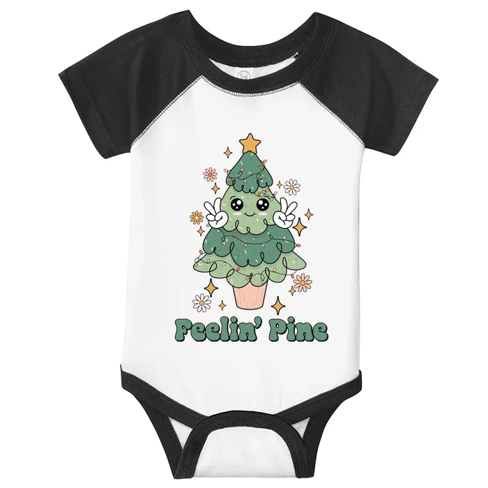 Feelin Pine Funny Christmas Tree Infant Baby Jersey Bodysuit