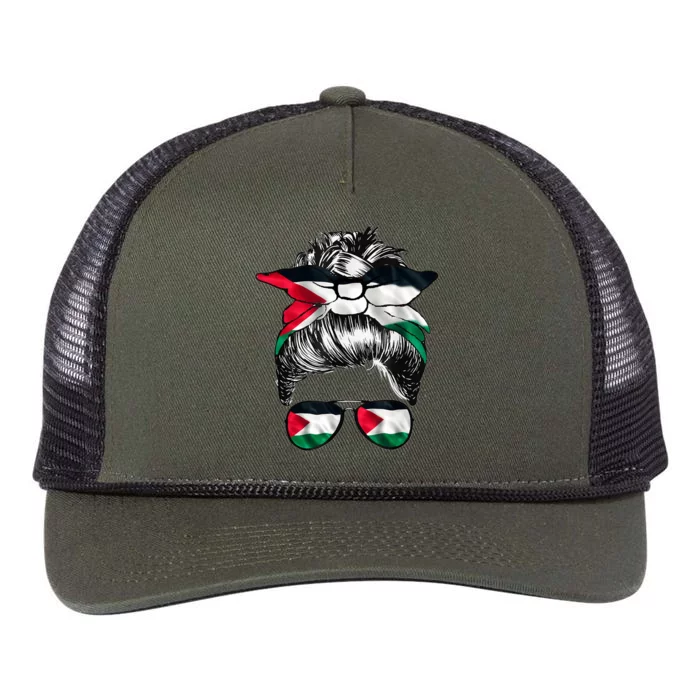 Free Palestine Retro Rope Trucker Hat Cap