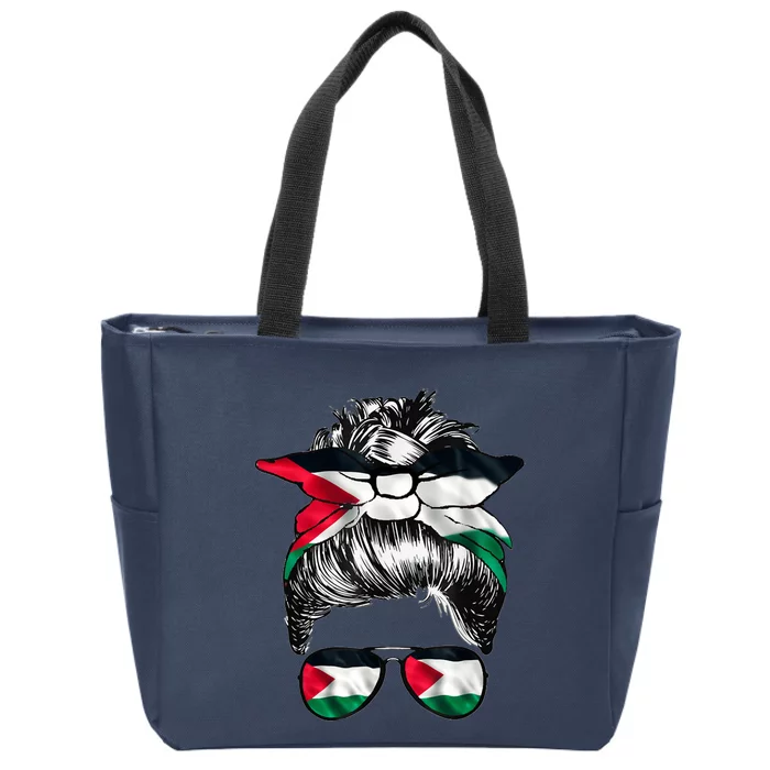 Free Palestine Zip Tote Bag