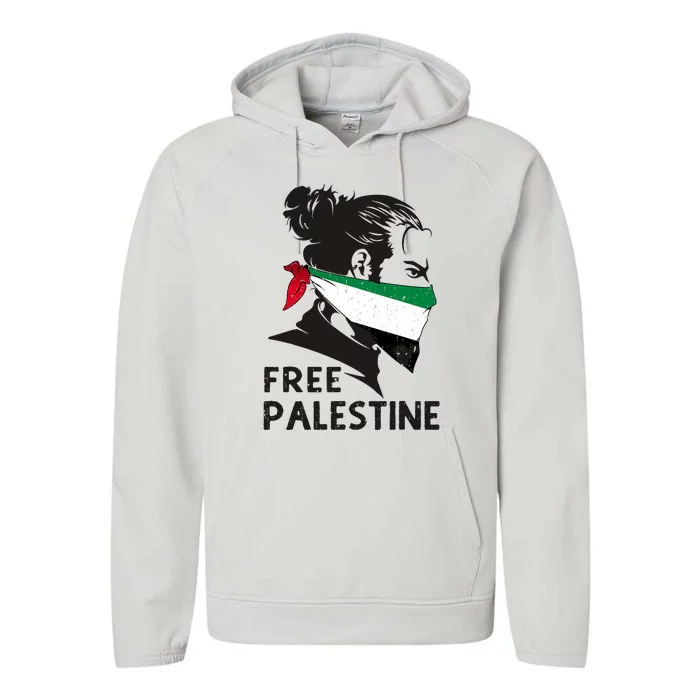 Free Palestine Flag Save Gaza End Occupation Palestinian Performance Fleece Hoodie