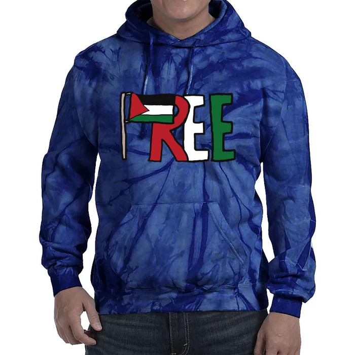 Free Palestine Tie Dye Hoodie